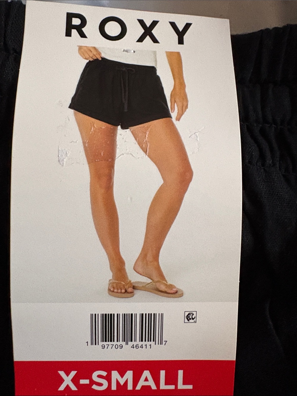 Roxy Black Athletic Drawstring Shorts